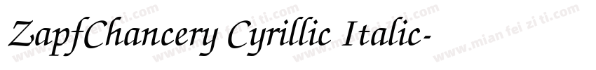 ZapfChancery Cyrillic Italic字体转换